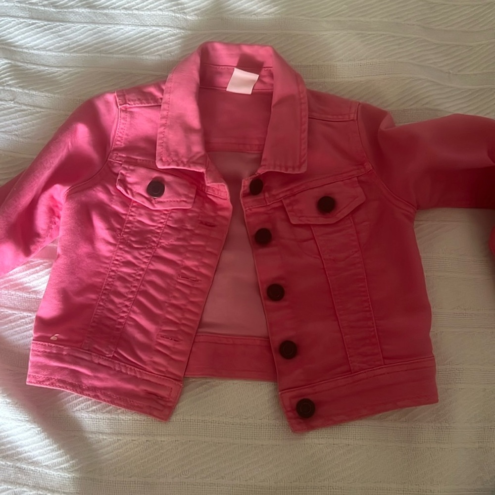 Tucker + Tate pink denim girls jacket size 4